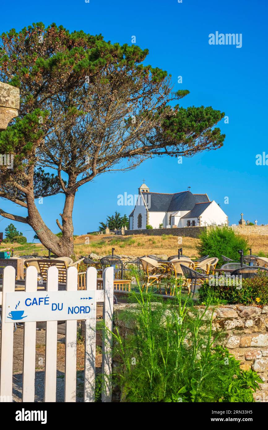 Francia, Morbihan, isola degli Edici, chiesa di Notre-Dame-la-Blanche Foto Stock