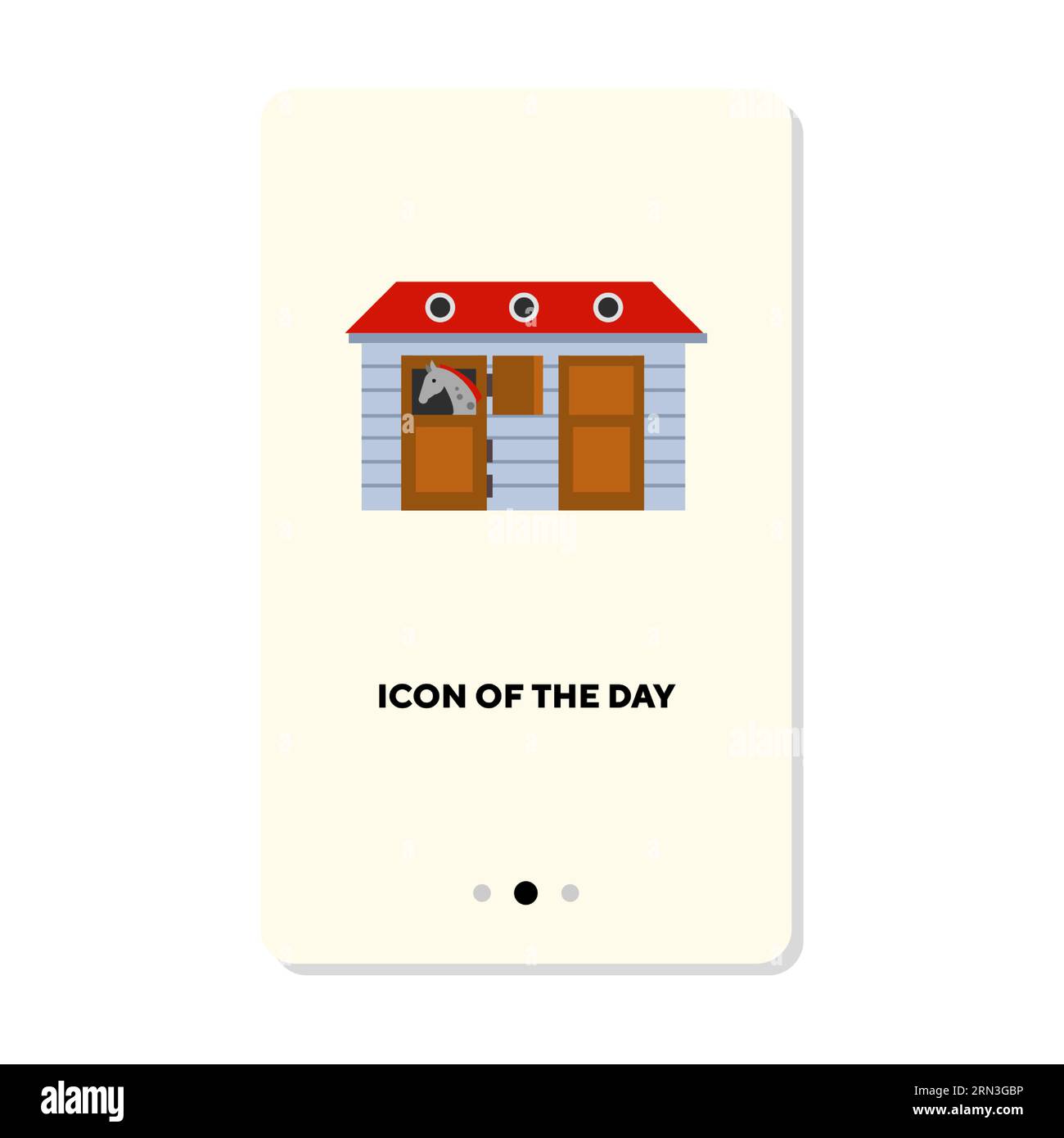 Icona piatta della corsa di cavalli Illustrazione Vettoriale