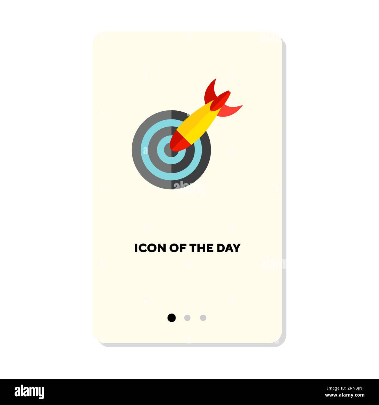 Icona piatta razzo di lancio Illustrazione Vettoriale