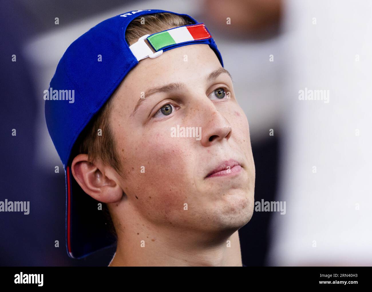 MONZA - Liam Lawson (AlphaTauri) parla alla stampa sul circuito dell'autodromo Nazionale di Monza in vista del Gran Premio d'Italia. ANP SEM VAN DER WAL Foto Stock