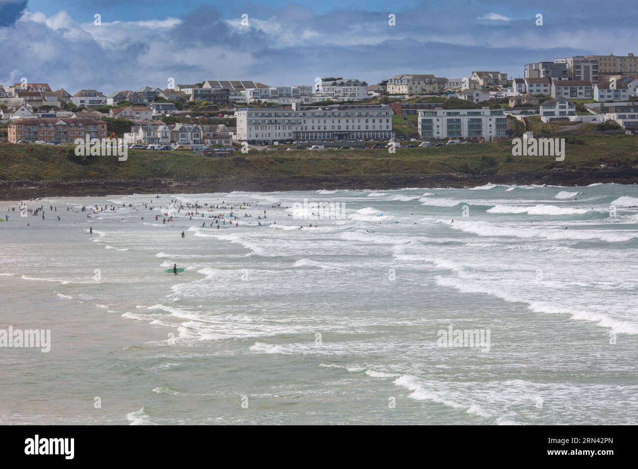 Fistral Beach on a Sunday 23/07/2023 , Newquay, Cornwall, UK Foto Stock
