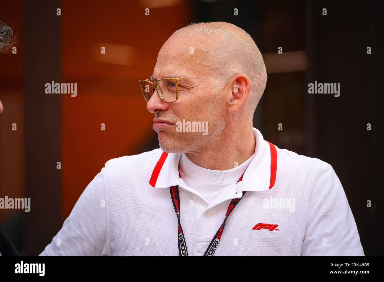 Jacques Villeneuve, (CND)ex pilota di Sauber BMW, Williams e BAR, ex pilota IndyCar e vincitore dell'Indy 500 1995, campione del mondo di F1 1997 con Williams Renault durante il GP d'Italia, Monza 31 agosto-3 settembre 2023 Formula 1 campionato del mondo 2023. Foto Stock