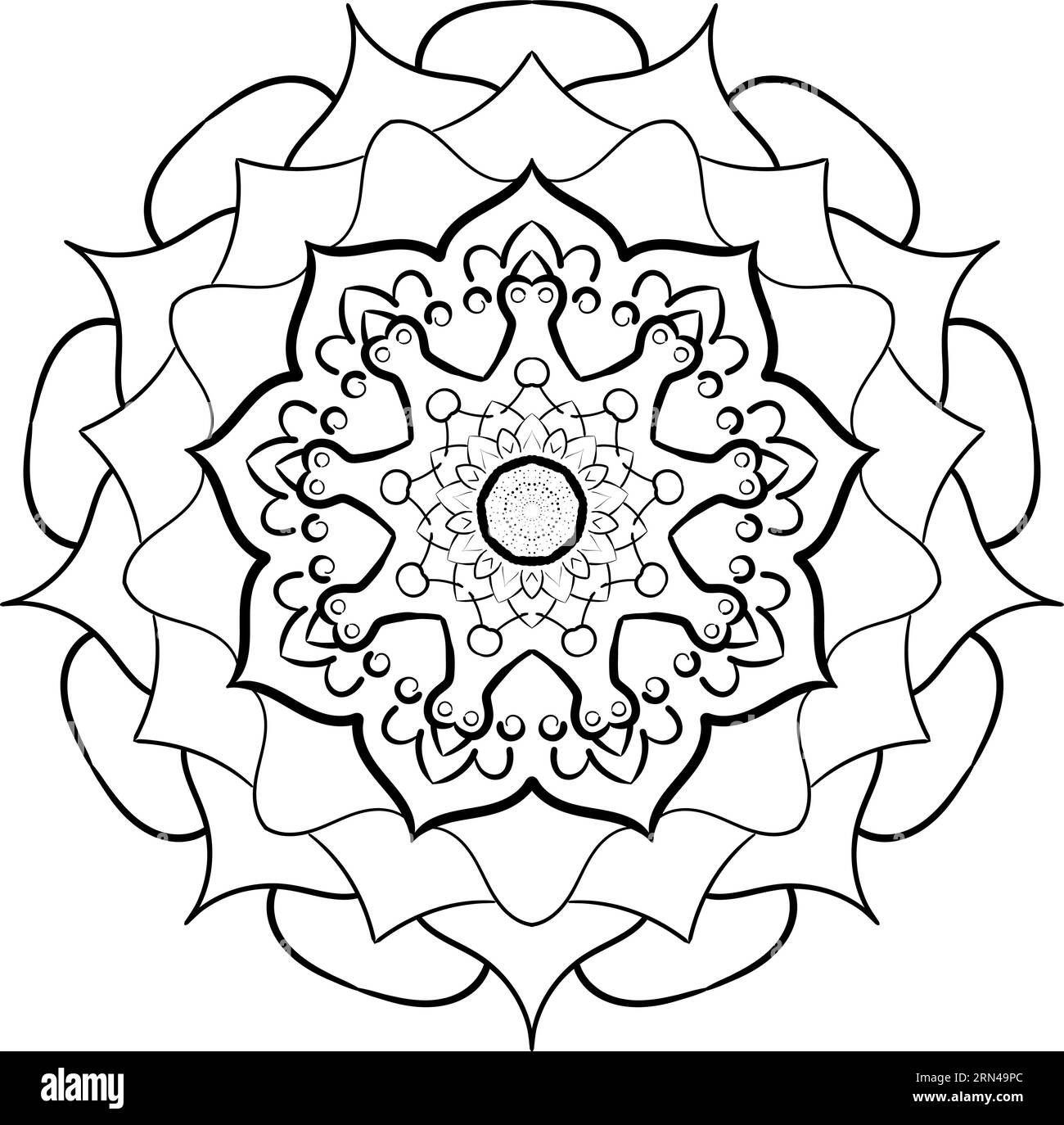 Modello circolare sotto forma di mandala Illustrazione Vettoriale