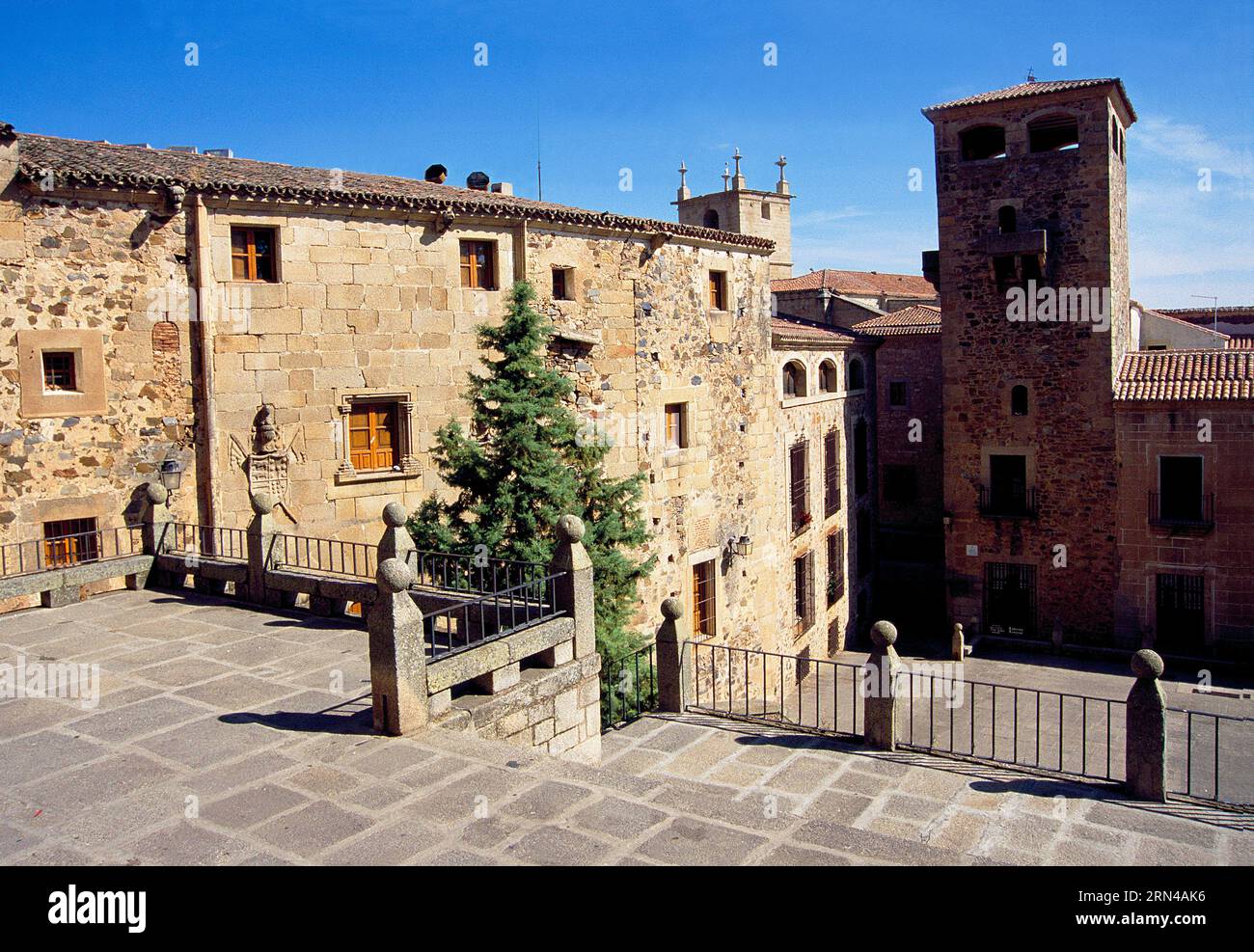 Piazza San Jorge. Caceres, Spagna. Foto Stock