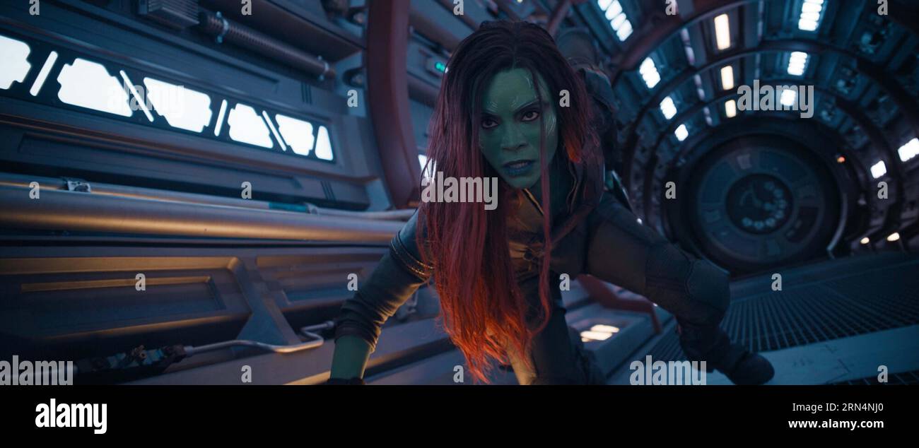 GUARDIANI DELLA GALASSIA VOL. 3 (2023) ZOE SALDANA JAMES GUNN (DIR) WALT DISNEY STUDIOS FILM/COLLEZIONE MOVIESTORE Foto Stock