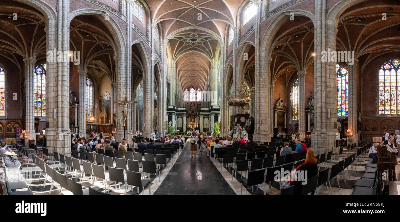 St Bavo Roman Catholic Cathedral, Sint-Baafskathedraal, Gand, Fiandre, Belgio Foto Stock