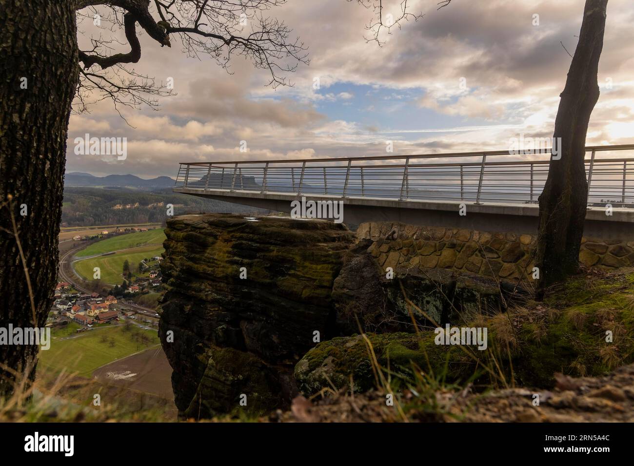 Apertura della nuova piattaforma di visualizzazione Bastei Foto Stock