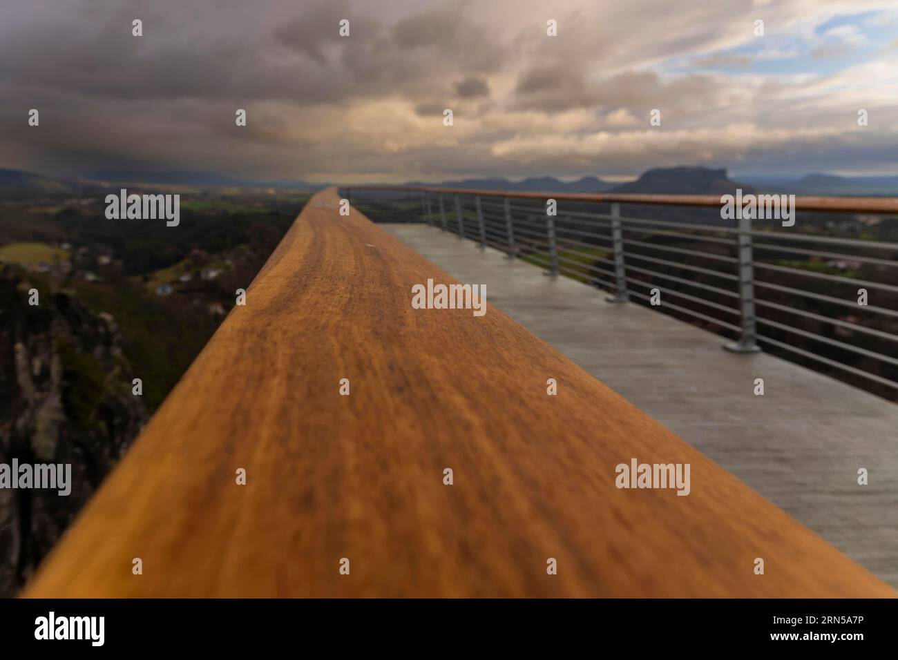 Apertura della nuova piattaforma di visualizzazione Bastei Foto Stock