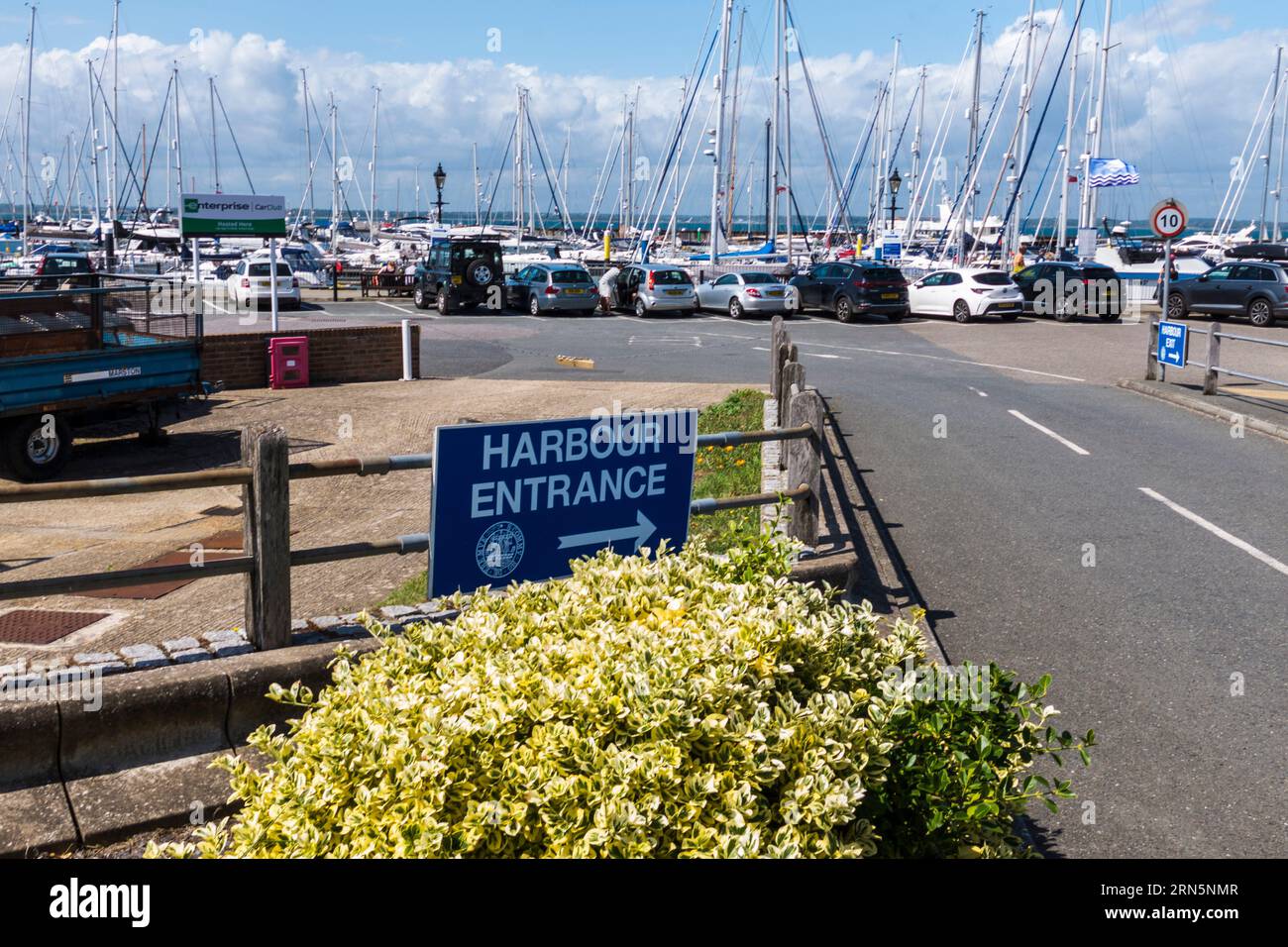 Porto di Yarmouth nell'Isola di Wight, Inghilterra, Regno Unito Foto Stock