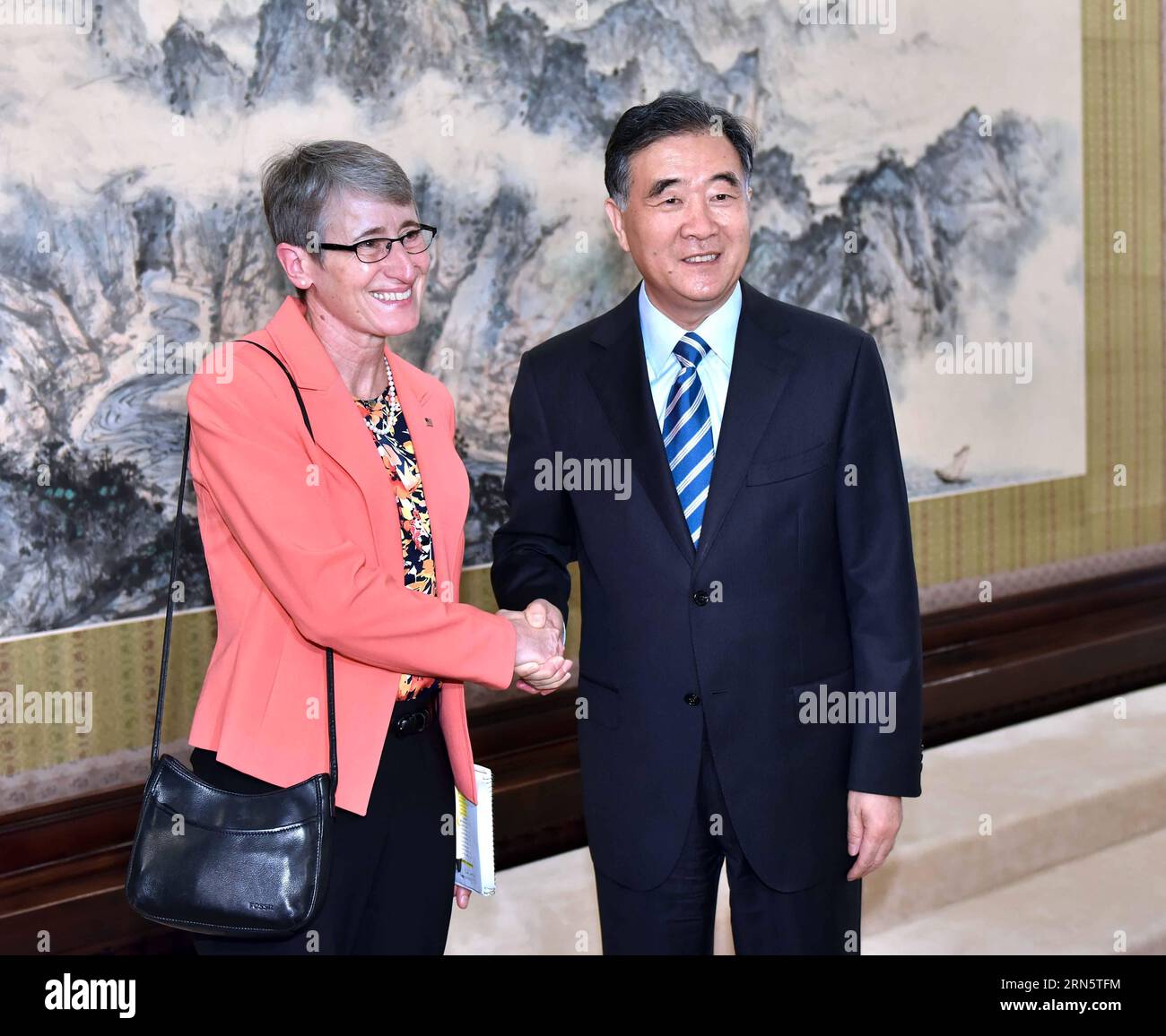 (150703) -- PECHINO, 3 luglio 2015 -- il vice Premier cinese Wang Yang (R) incontra il segretario degli interni degli Stati Uniti Sally Jewell a Pechino, capitale della Cina, 3 luglio 2015. )(wjq) CHINA-BEIJING-WANG YANG-US-INTERIOR SECRETARY-MEETING (CN) LixTao PUBLICATIONxNOTxINxCHN 150703 Pechino 3 luglio 2015 il Vice Premier cinese Wang Yang r incontra il Segretario degli interni degli Stati Uniti Sally Jewell a Pechino capitale della Cina 3 luglio 2015 wjq Cina Pechino Wang Yang Yang riunione del Segretario degli interni degli Stati Uniti CN LixTao PUBLICATIONxNOTxNOTxINXCHN Foto Stock