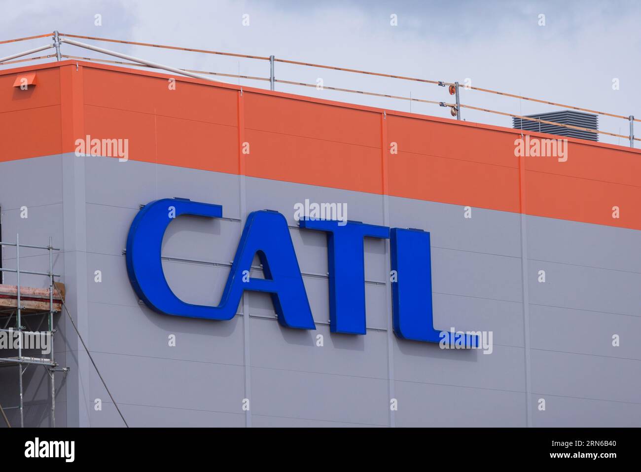 Impianto di batterie della società cinese CATL ad Arnstadt, Turingia Foto Stock