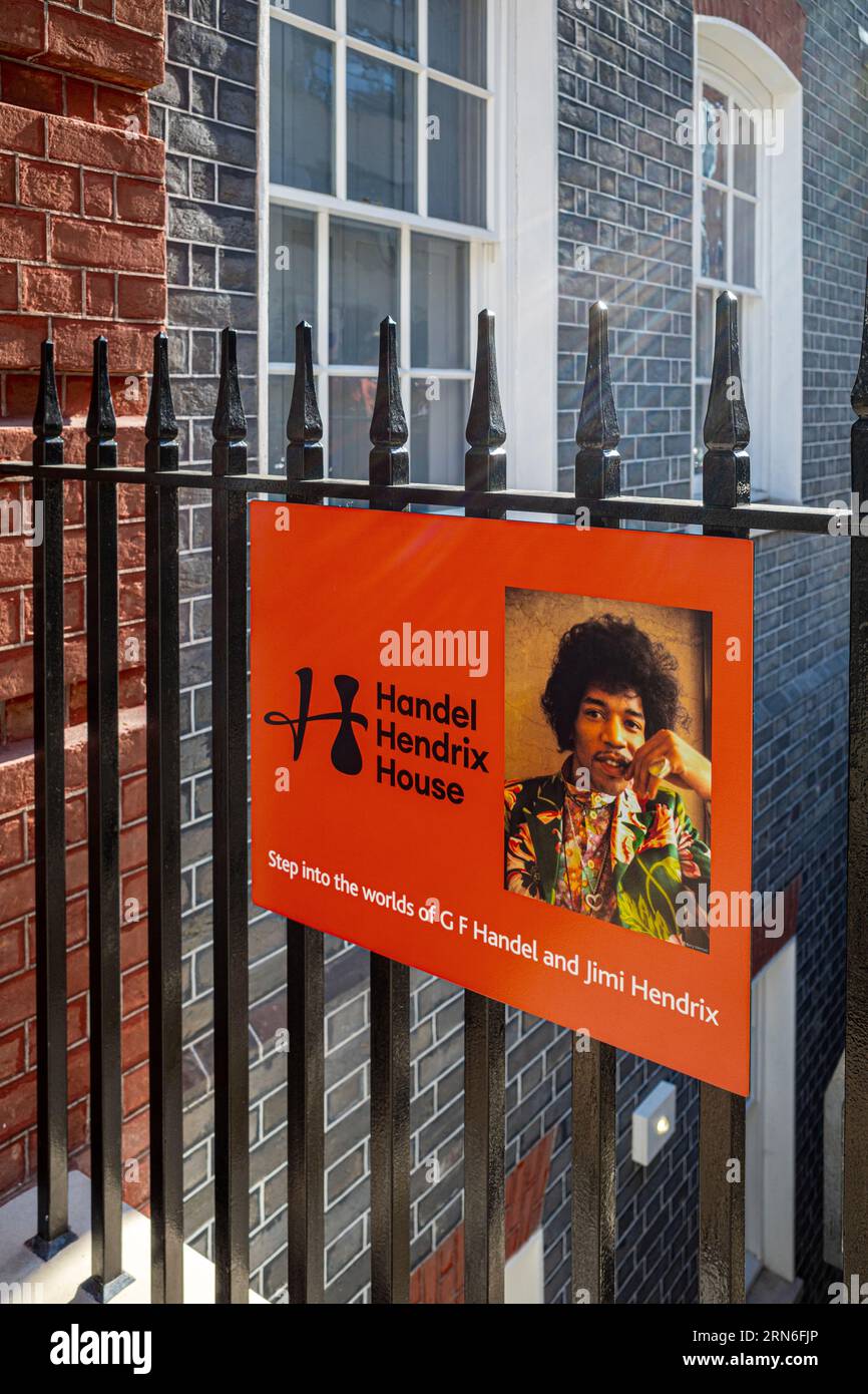Handel Hendrix House London - Handel & Hendrix a Londra è un museo a Mayfair dedicato a George Frideric Handel e Jimi Hendrix. Aperto nel 2001. Foto Stock