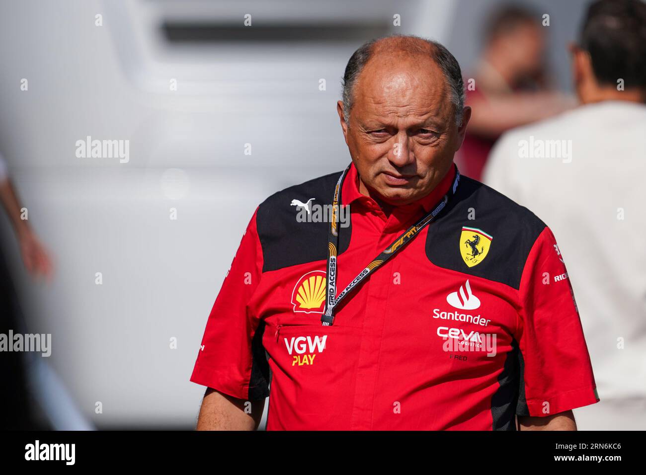 Monza, Italia. 31 agosto 2023. Frederic Vasseur, Team principal della Scuderia Ferrari, durante la Formula 1 Pirelli GP d'Italia. Crediti: Alessio Morgese/Alessio Morgese/e-Mage/Alamy live news Foto Stock