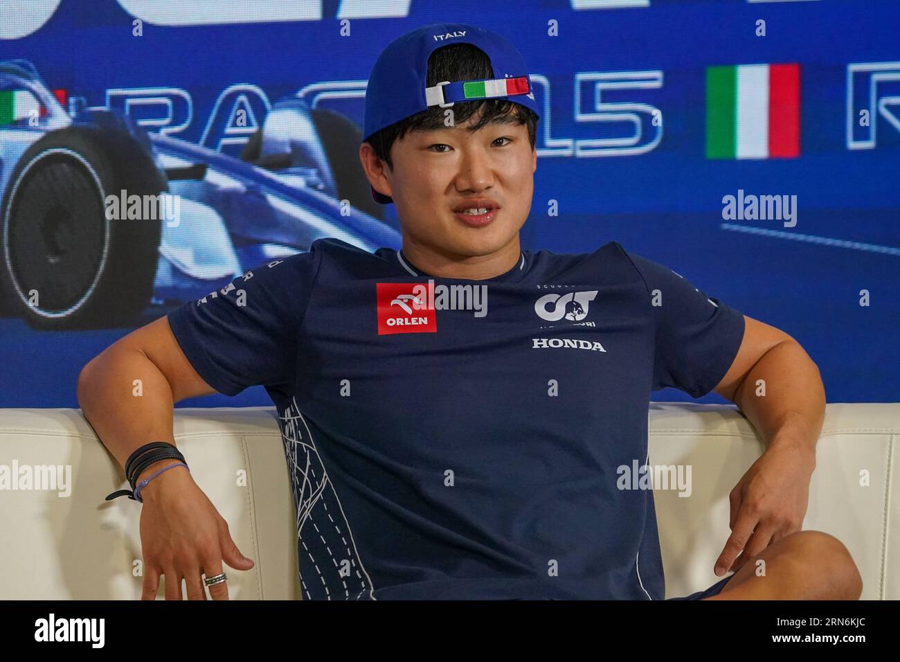 Monza, Italia. 31 agosto 2023. Yuki Tsunoda del Giappone alla guida della (22) Scuderia AlphaTauri AT04 Honda RBPT, durante la Formula 1 Pirelli GP d'Italia. Crediti: Alessio Morgese/Alessio Morgese/e-Mage/Alamy live news Foto Stock