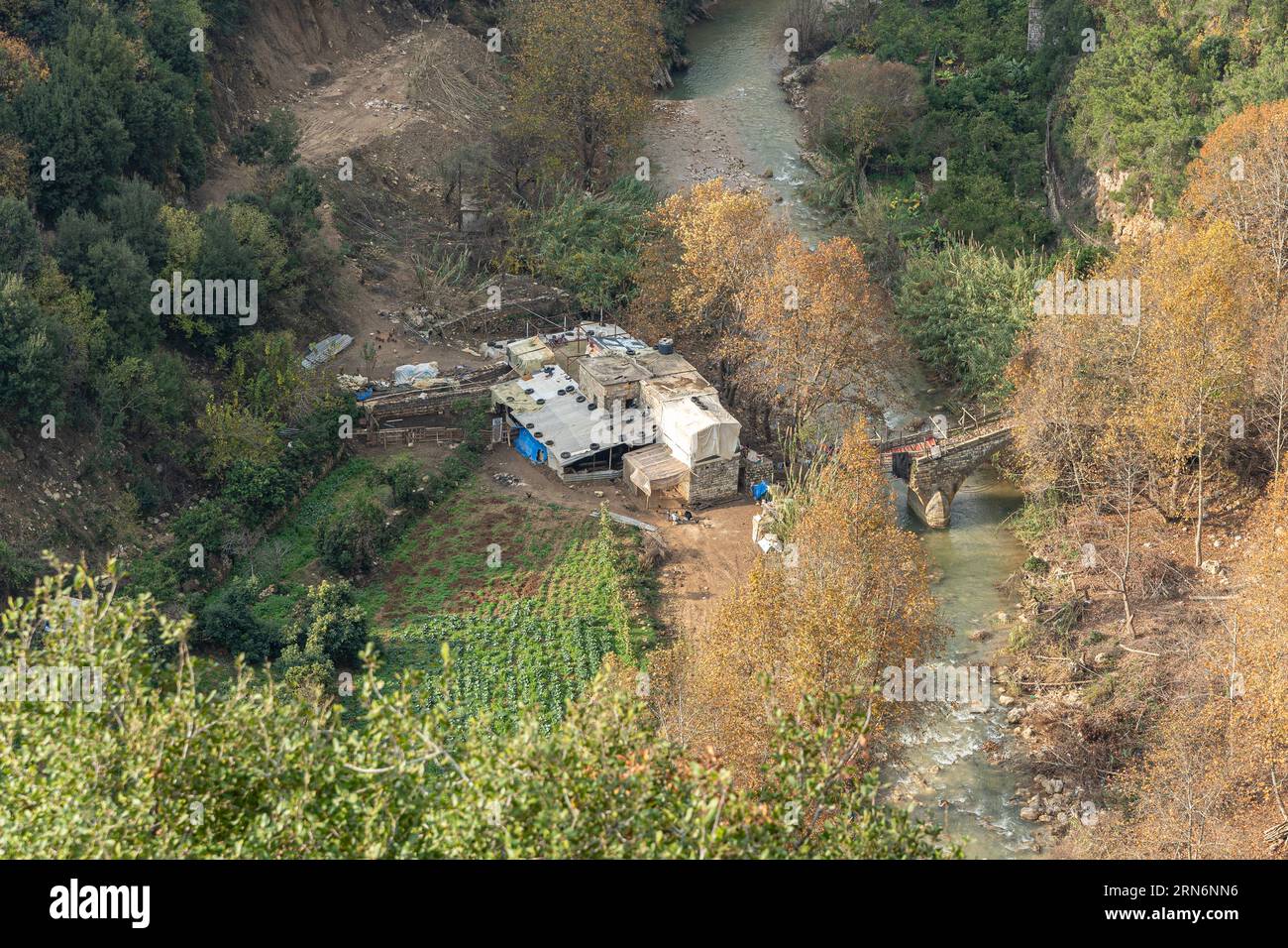 Paesaggio libanese, Valle Bekaa Valle Beqaa (Bekaa), Libano Foto Stock