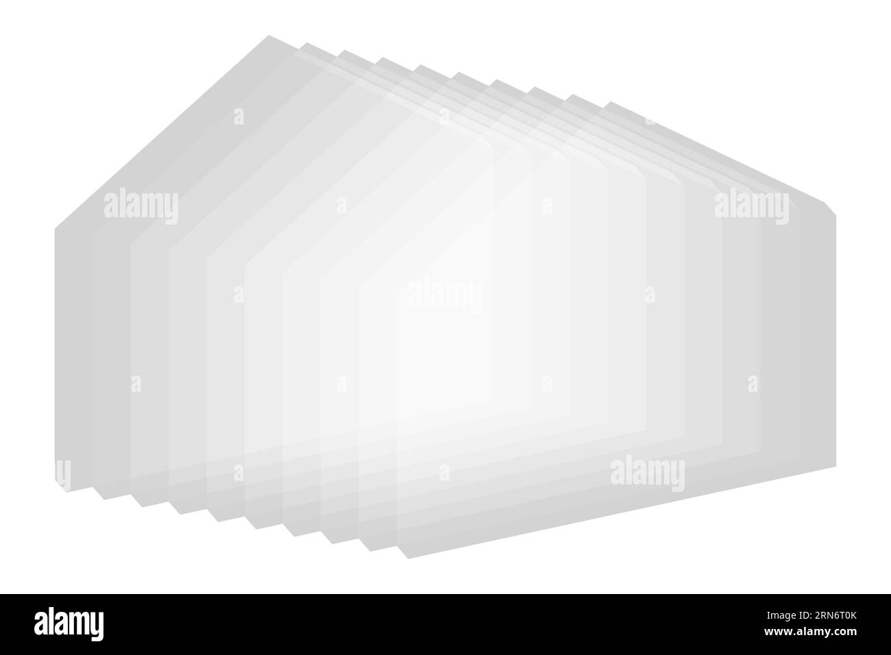 Casa, edificio, simbolo geometrico, sagome di edifici, schema istantaneo. Logo essenziale per rappresentare l'idea di casa in sintesi. grafica 3d. Foto Stock