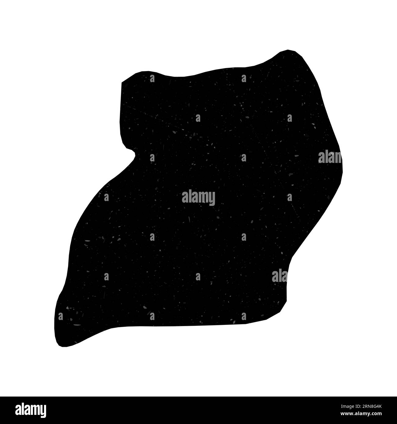 Forma uganda su sfondo sfumato. Mappa del paese con trama graffio. Poster Uganda vibrante. Illustrazione vettoriale fredda. Illustrazione Vettoriale