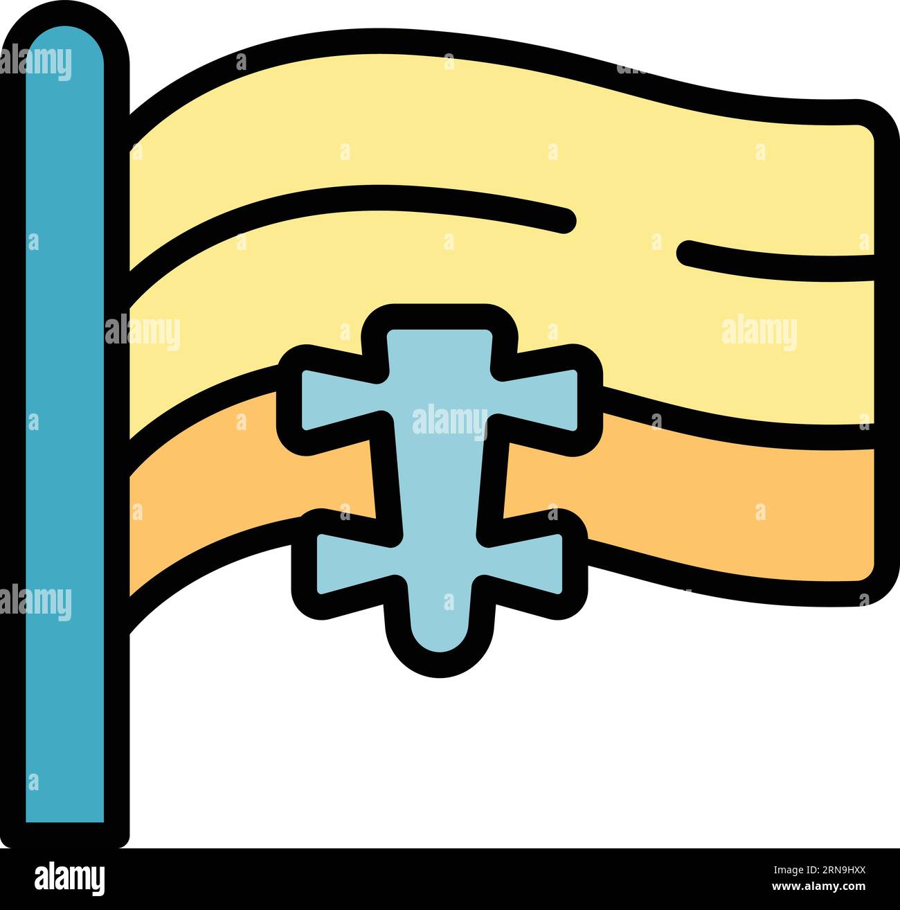 Icona mappa Slovacchia per il vettore di contorno. Bandiera slovacca. Emblema di colore urbano Illustrazione Vettoriale
