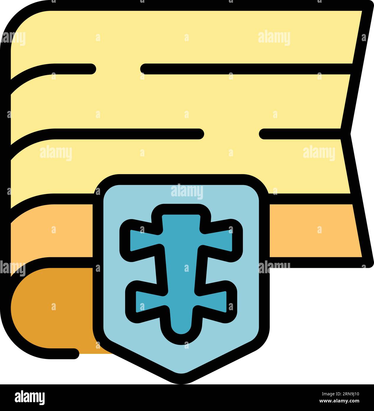 Icona bandiera slovacca per il vettore di contorno. Mappa della Slovacchia. I bracci con emblema sono piatti Illustrazione Vettoriale