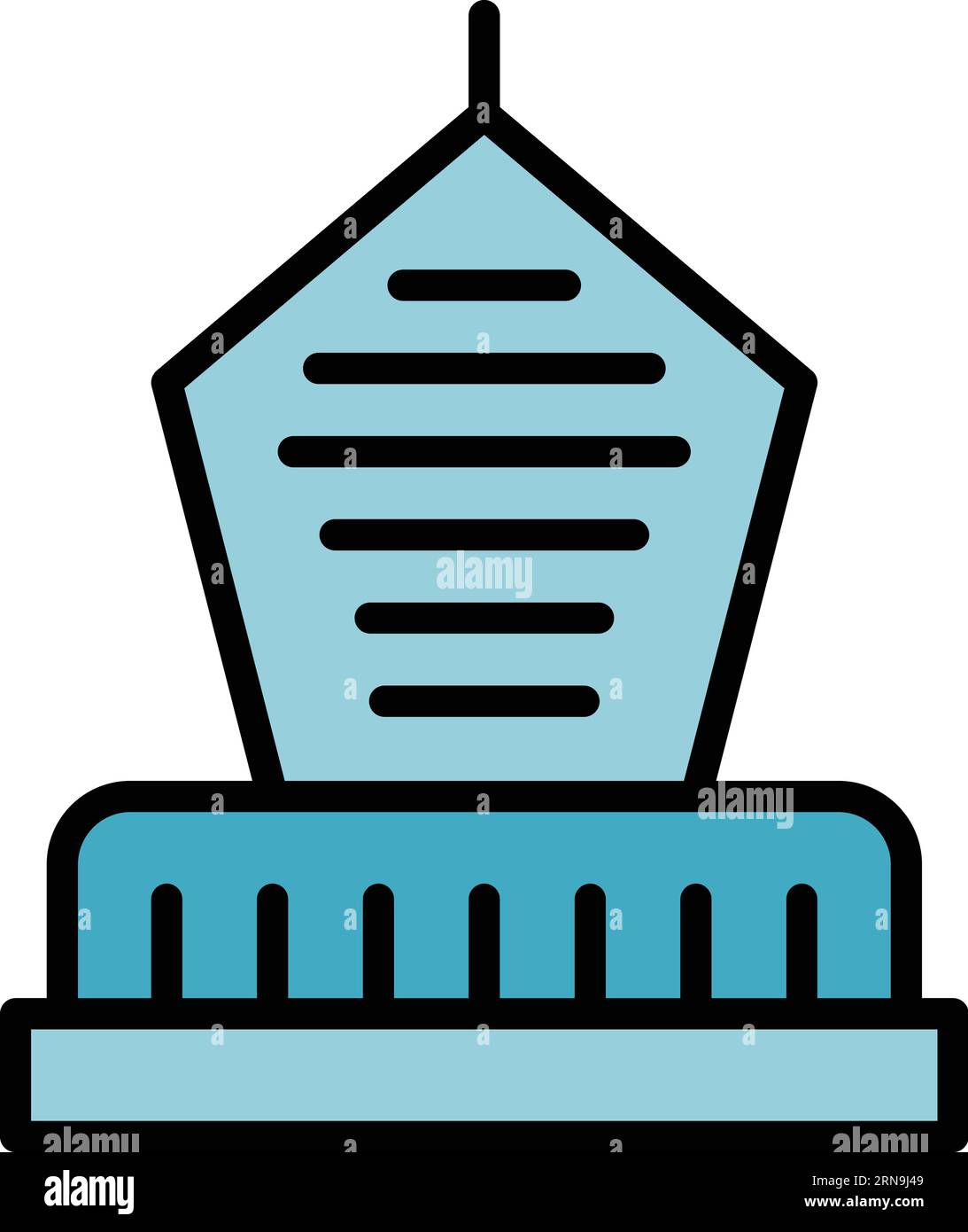 Simbolo simbolo slovacco per il vettore di contorno. Paese della Slovacchia. La storia della Repubblica e' a colori Illustrazione Vettoriale