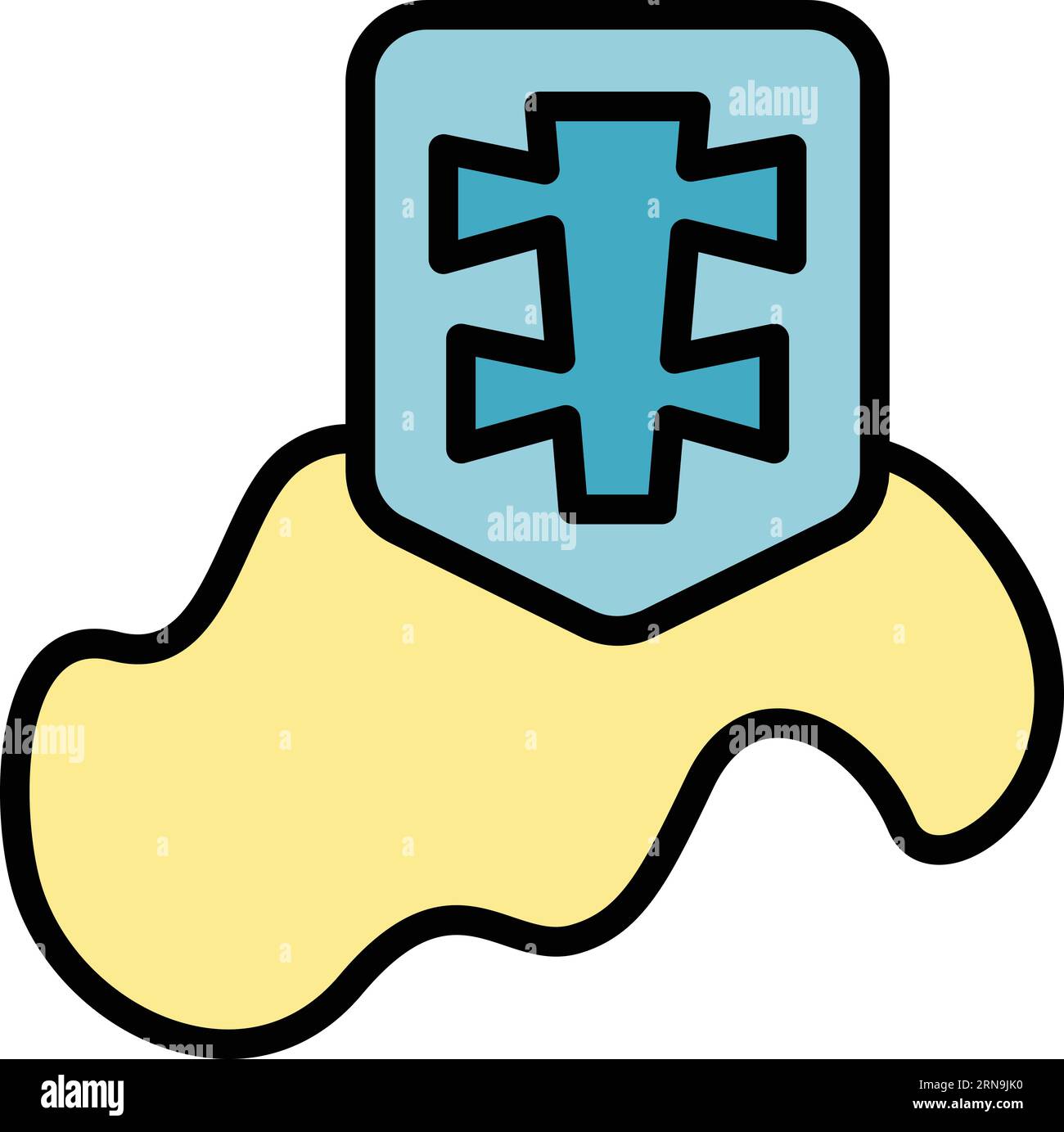 Vettore di contorno icona Slovacchia. Mappa flag. Emblema di colore urbano Illustrazione Vettoriale