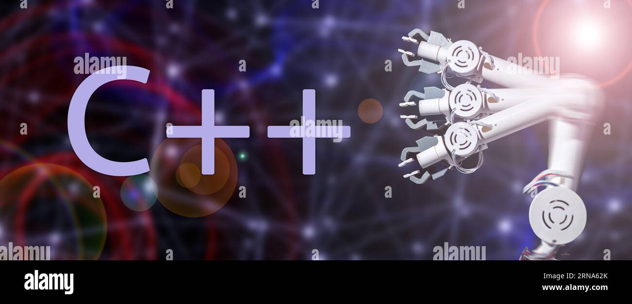 C++ Un linguaggio generico ad alte prestazioni comunemente usato nello sviluppo di videogame, nei sistemi operativi e nei sistemi embedded. Foto Stock