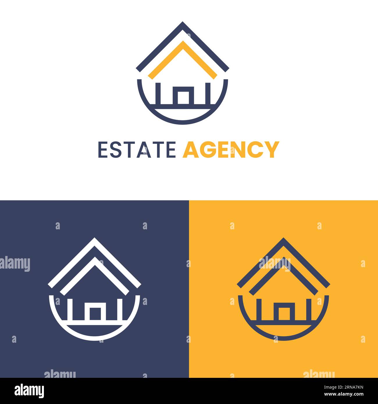 Logo minimalista dell'agenzia immobiliare Illustrazione Vettoriale