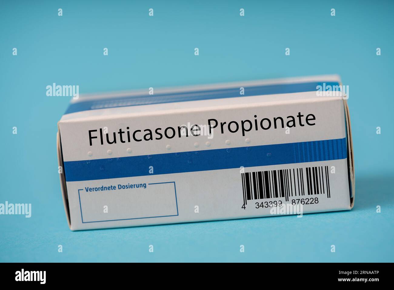 Fluticasone propionato, inalato corticosteroide concetto di farmaco medico Foto Stock