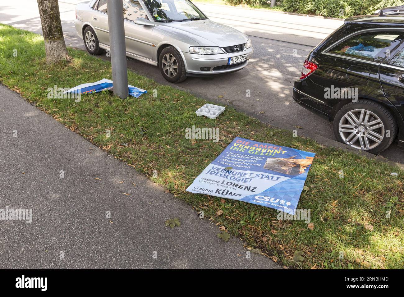Bilboard prima delle elezioni statali a Bavarai, in Germania Foto Stock
