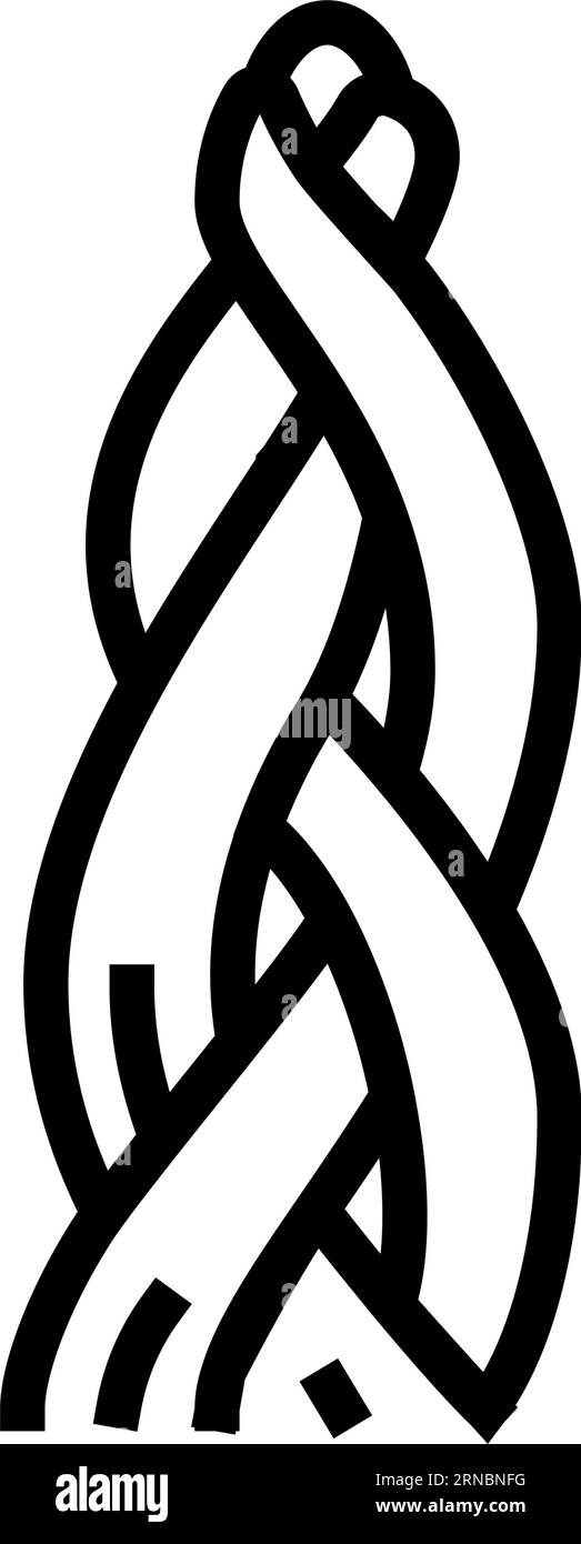 candela havdalah illustrazione vettoriale dell'icona della linea ebraica Illustrazione Vettoriale