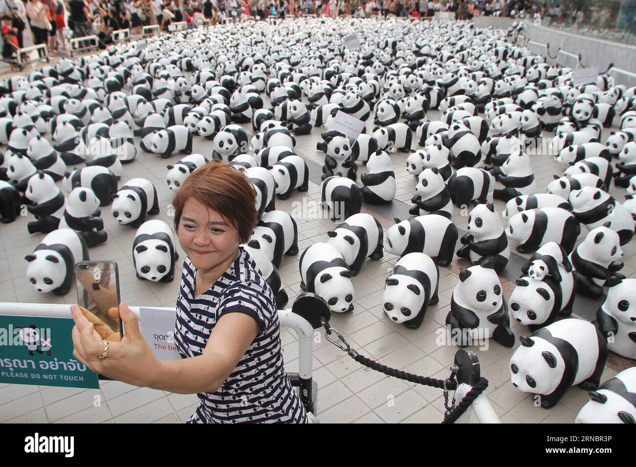 La mostra Pandas del 1600 dell'artista francese Paulo Grangeon è esposta di fronte al Bangkok Art & Culture Centre. Questi sono volati in tutto il mondo per diffondere il messaggio sulla conservazione ambientale, dove 1.600 panda rappresentano esattamente la loro popolazione lasciata in natura (foto di / Pacific Press) Thailandia: 1600 Panda Exhibition a Bangkok VichanxPoti PUBLICATIONxNOTxINxCHN la 1600 Pandas Exhibition dell'artista francese Paulo Grangeon esposta di fronte al Bangkok Art & Culture Centre Thesis è volata in tutto il mondo per diffondere il messaggio sulla conservazione ambientale dove 1 600 Pandas Exa Foto Stock