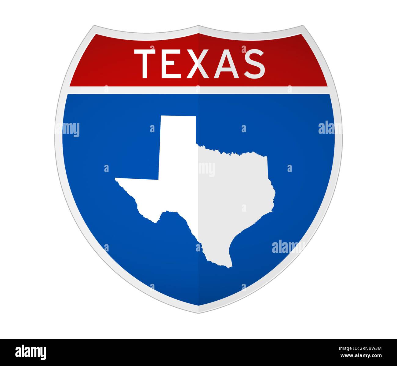 Texas - segnale per la strada Interstate Foto Stock