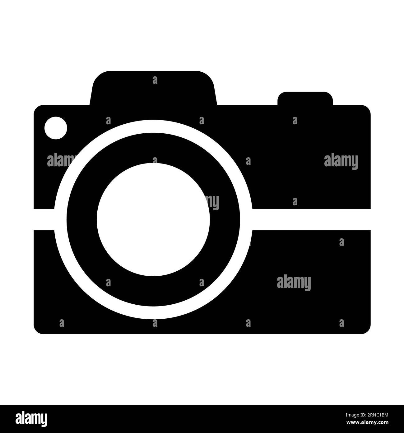 Fotocamera su sfondo bianco. Illustrazione isolata. Foto Stock