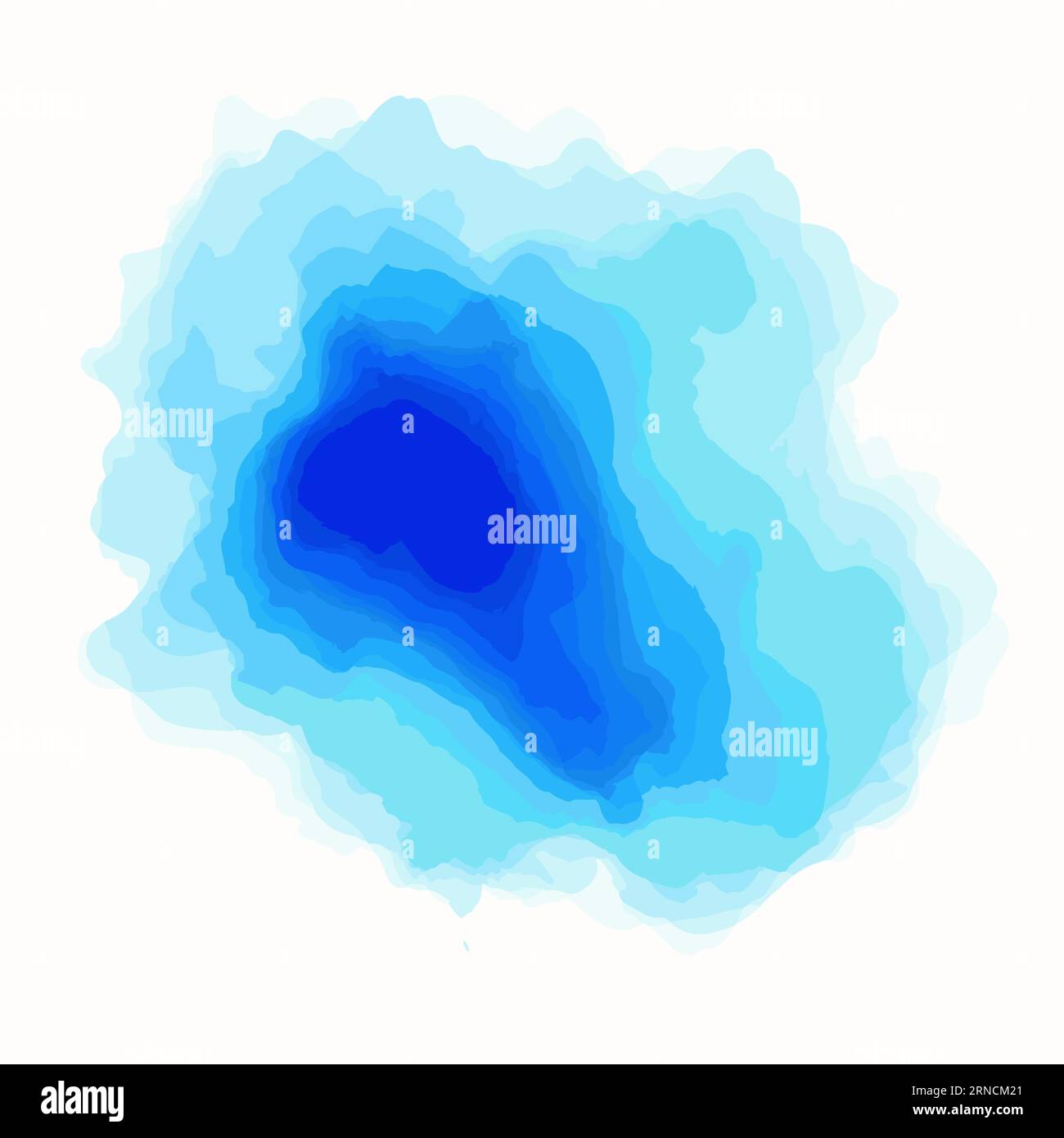 Una macchia di vernice blu su Uno sfondo bianco, nello stile dell'arte generativa, acquerelli luminosi, colori piatti, sfondo fumé Illustrazione Vettoriale