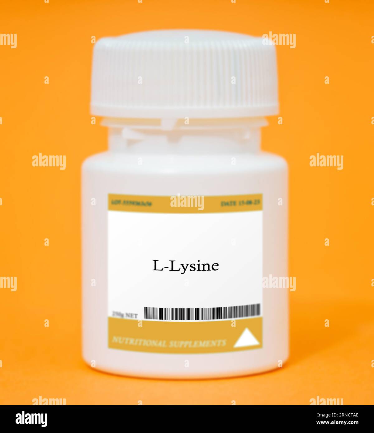 L-lisina - un aminoacido essenziale che supporta la funzione immunitaria e la salute della pelle. Foto Stock