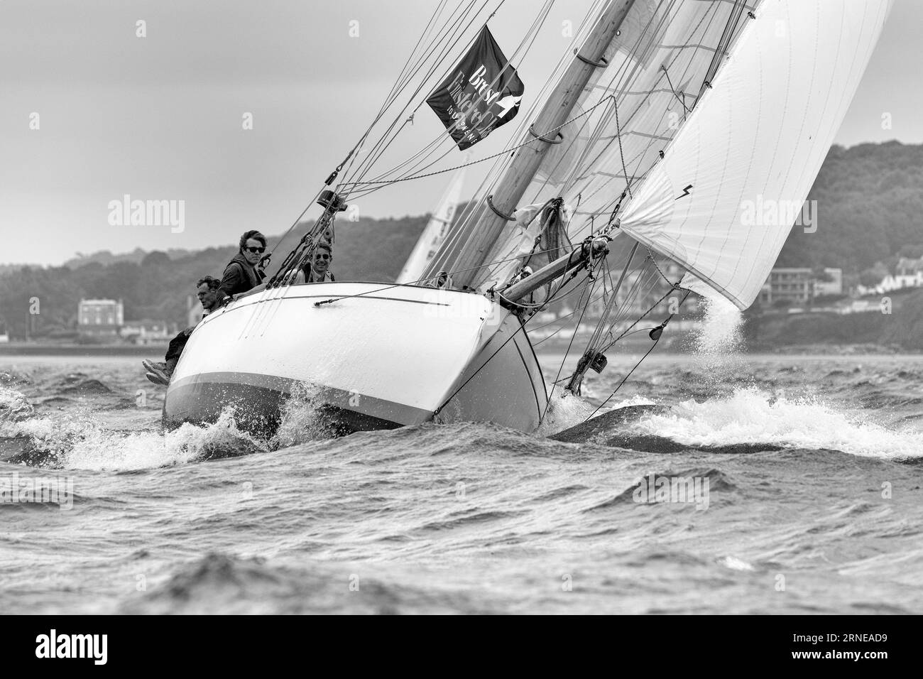 Brest, Francia. 24 agosto 2023. Lady Maud durante il Brest Finistere Classic Douarnenez 2023, regate di vela classica il 24 agosto 2023 a Brest, Francia - foto di Francesco Van Malleghem/DPPI Credit: DPPI Media/Alamy Live News Foto Stock
