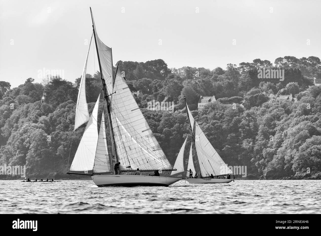 Brest, Francia. 24 agosto 2023. Lady Maud et Fyne durante il Brest Finistere Classic Douarnenez 2023, regate di vela classiche il 24 agosto 2023 a Brest, Francia - foto di Francesco Van Malleghem/DPPI Credit: DPPI Media/Alamy Live News Foto Stock
