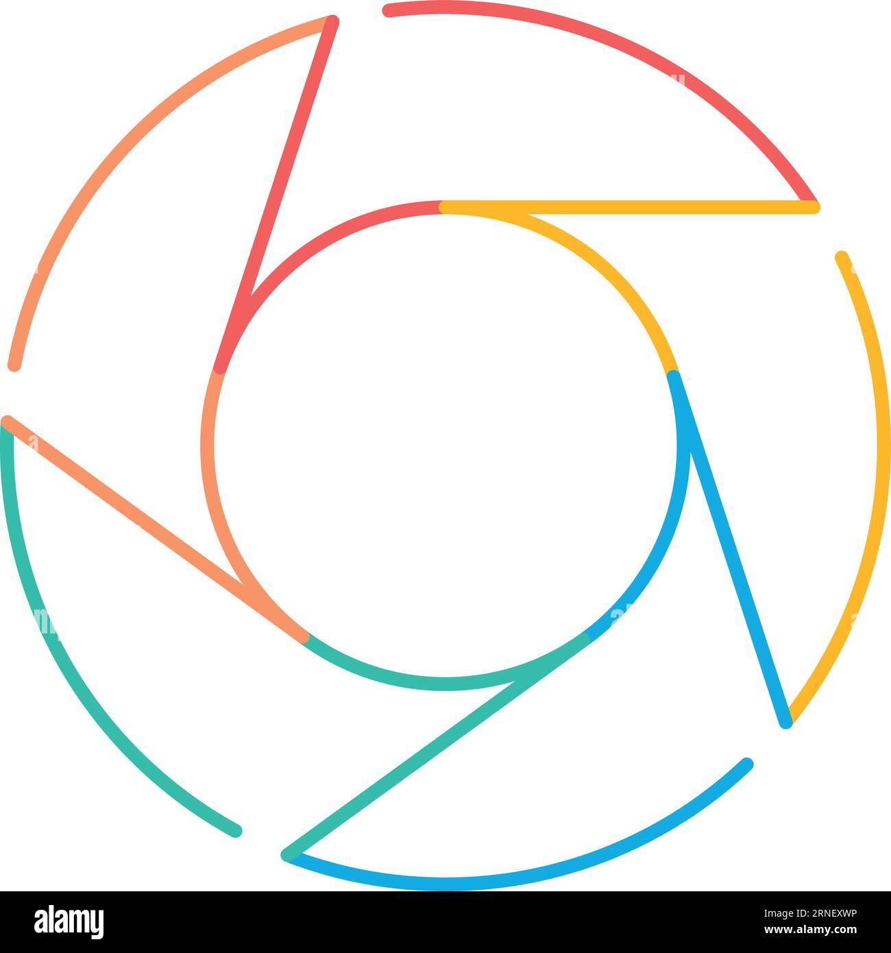 Forma infografica aziendale. Modello diagramma a linee a colori Illustrazione Vettoriale