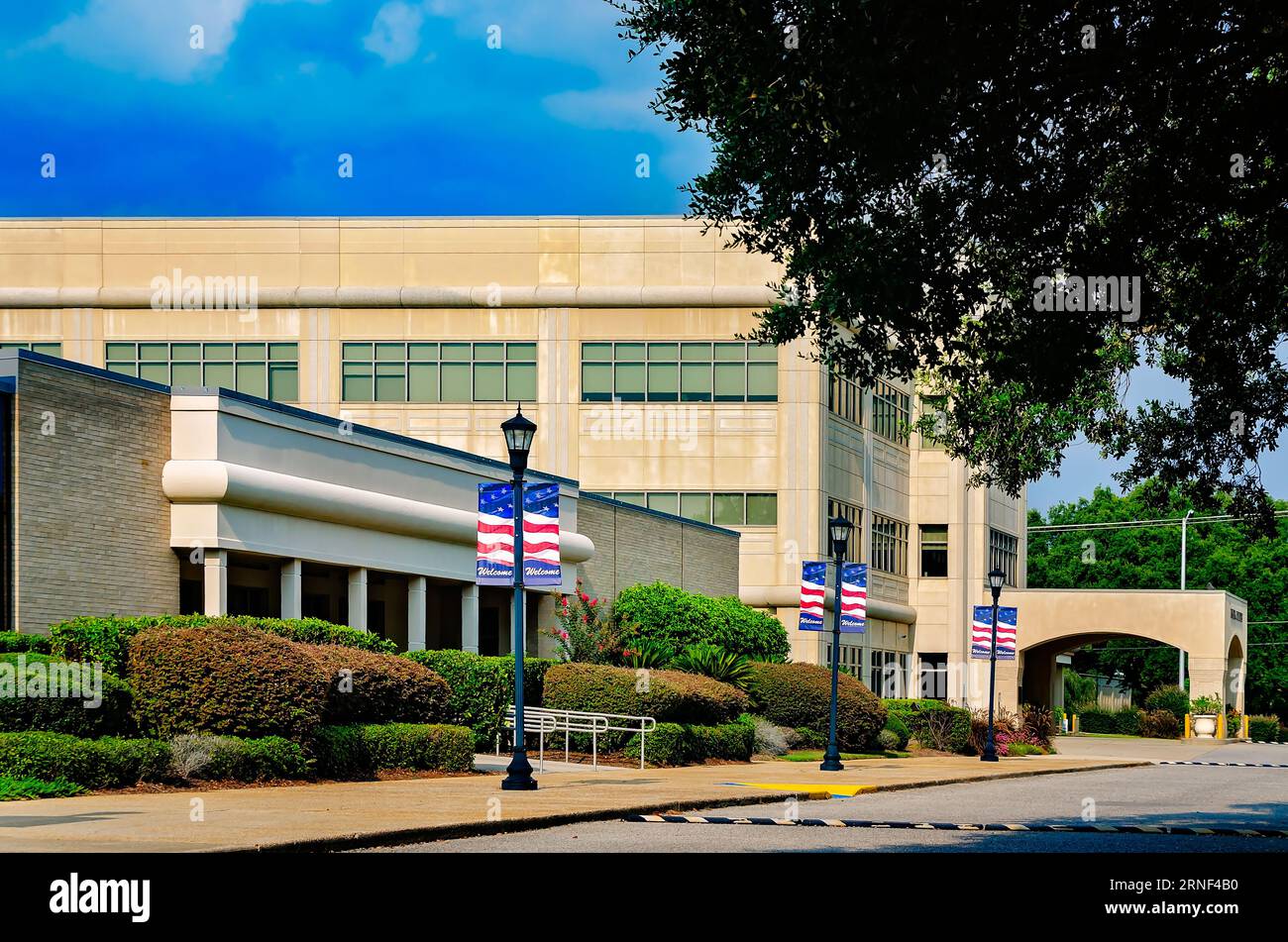 Riviera Utilities è nella foto, 19 agosto 2023, a Foley, Alabama. La società di servizi fornisce servizi di pubblica utilità nella contea di Baldwin. Foto Stock