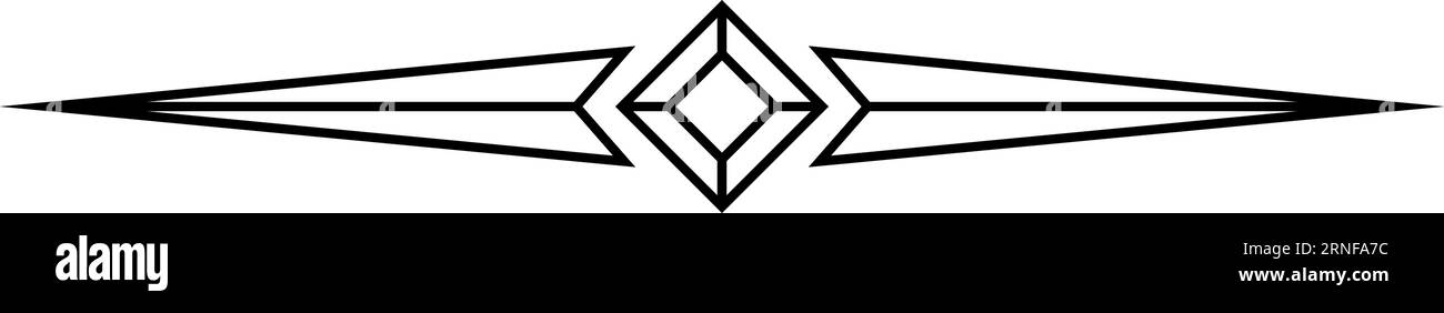 Divisore retro-geometrico. Interruzione di testo decorativa della pagina Illustrazione Vettoriale