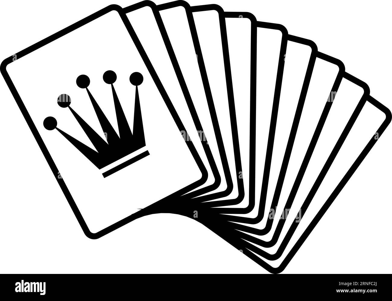 Icona mazzo carte. Simbolo del gioco d'azzardo. Giochi di casinò Illustrazione Vettoriale
