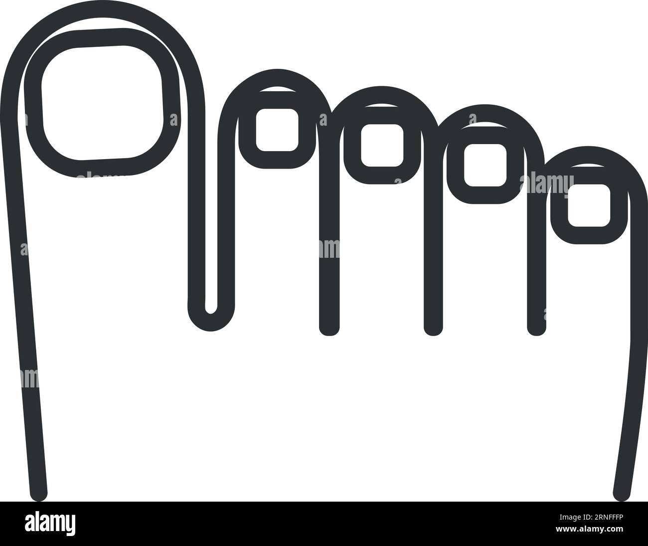 Icona della linea piedi. Simbolo della procedura di pedicure Illustrazione Vettoriale