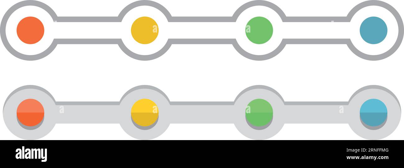 Cursore colore. Simbolo di avanzamento fase interfaccia utente Illustrazione Vettoriale