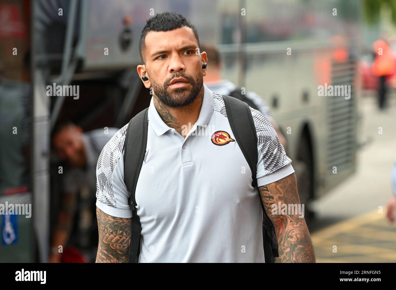 Romain Franco #26 di Catalans Dragons arriva davanti al Betfred Super League Round 24 match Hull KR vs Catalans Dragons al Sewell Group Craven Park, Kingston upon Hull, Regno Unito, 1 settembre 2023 (foto di Craig Cresswell/News Images) in, il 9/1/2023. (Foto di Craig Cresswell/News Images/Sipa USA) credito: SIPA USA/Alamy Live News Foto Stock