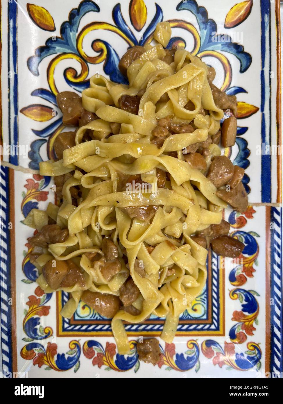 Tagliatelle di porcini Foto Stock