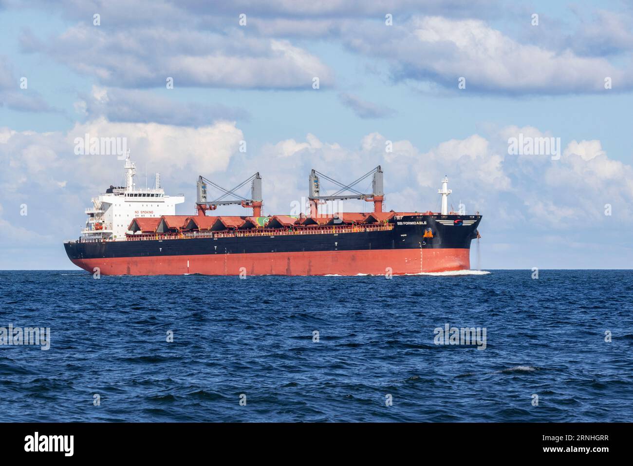 Nave da carico nel Mar Baltico Foto Stock