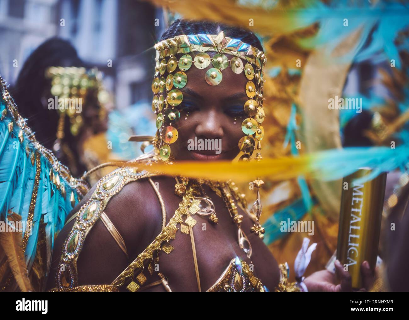 Foto di persone che si divertono al Carnevale di Notting Hill Foto Stock