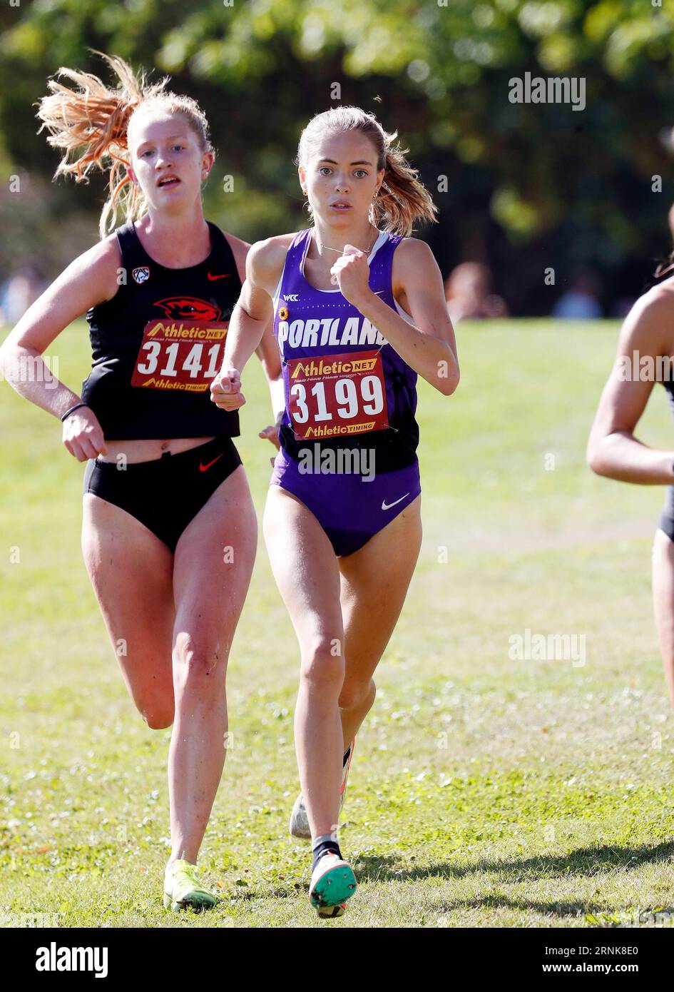 1 settembre 2023: La Senior Stina Pettersson (3199) dell'Università di Portland compete nell'evento 4K femminile al Linfield Harrier Classic NCAA Cross Country Meet al Joe Dancer Park, McMinneville, OREGON. Larry C. Lawson/CSM Credit: Cal Sport Media/Alamy Live News Foto Stock