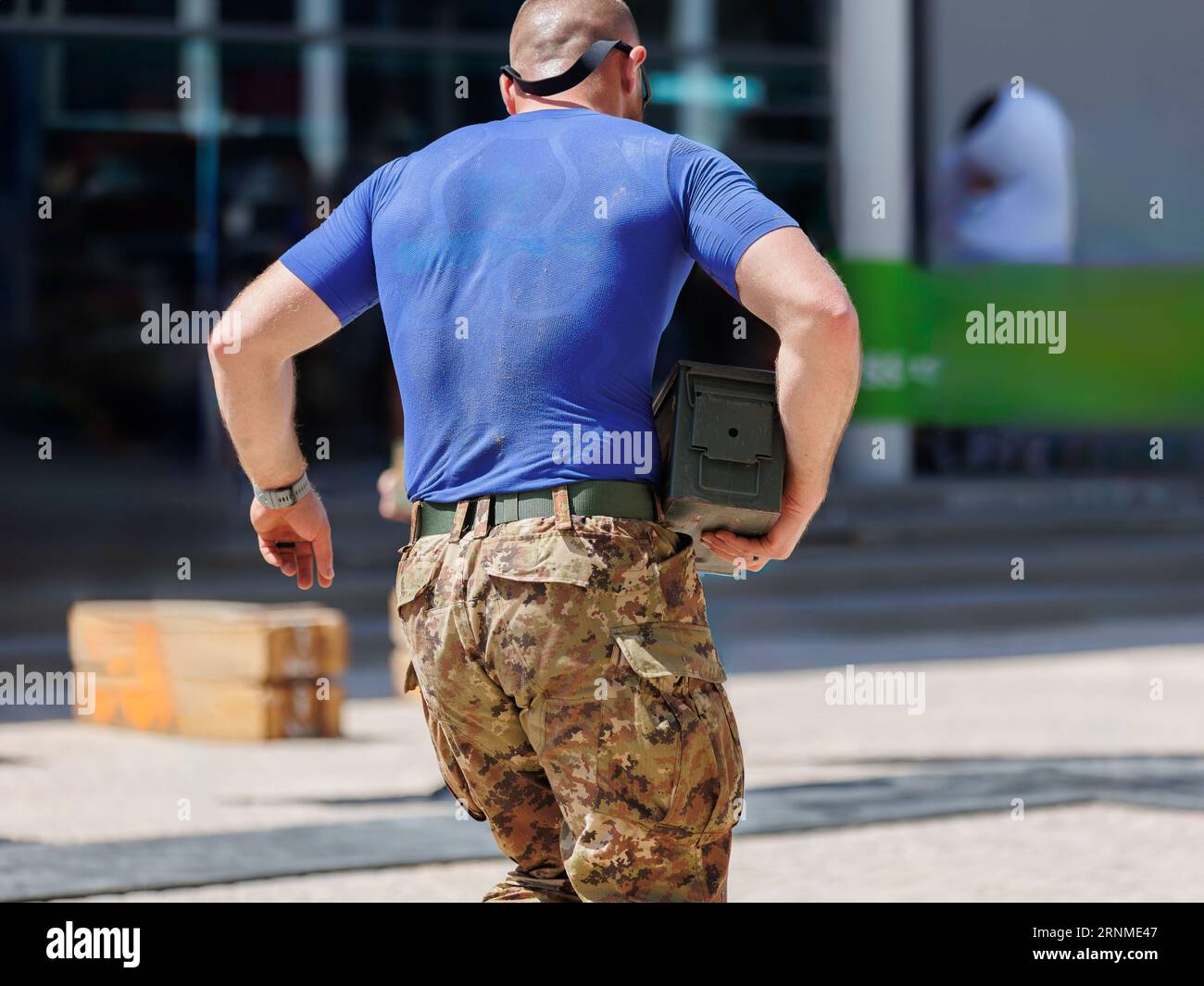 Addestramento militare: Allenamento e attività di fitness. Foto Stock