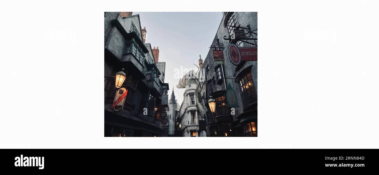 Harry Potter è una serie di film basata sui romanzi omonimi dello scrittore britannico J. K. Rowling. Illustrazione Vettoriale